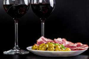 proscuitto | green olives | red wine | charcuterie board