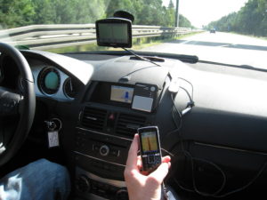 Mini GPS Navigation System in Car Dashboard | 